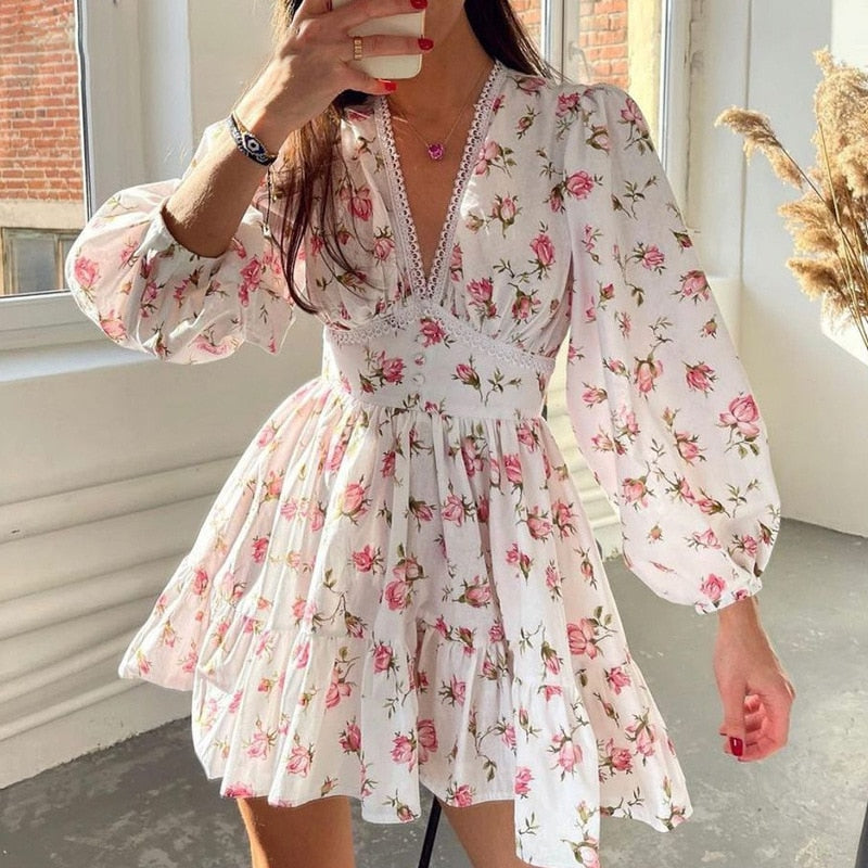 Lantern Print Dress