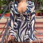 Blue Zebra Print Dress