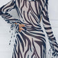 Blue Zebra Print Dress