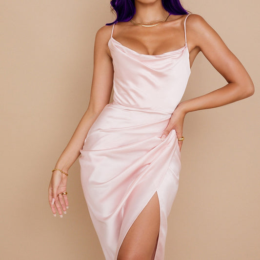 Rosalina Satin Midi Dress