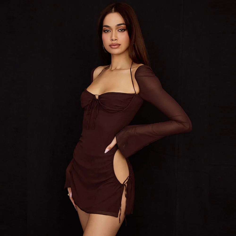 Hollow Heart Mini Dress